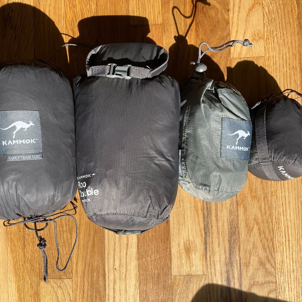 KAMMOK ADVENTURE BUNDLE! double hammock, rain tarp, straps, carabiners, mat